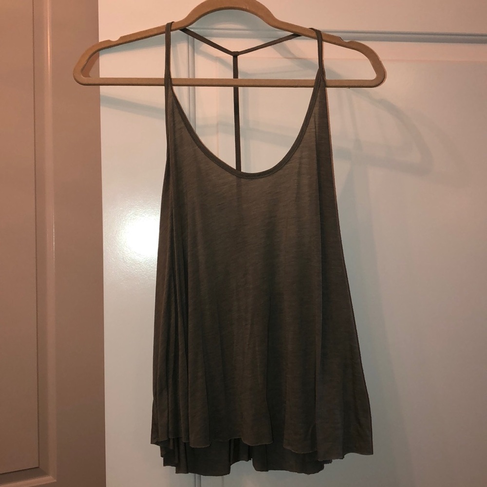 Racerback green soft tank-urban outfitters